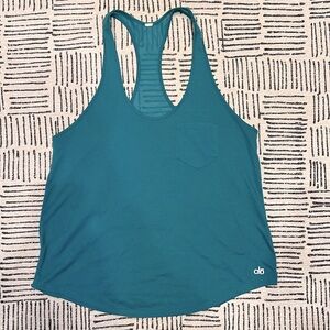 ALO Yoga Teal Tank Top
